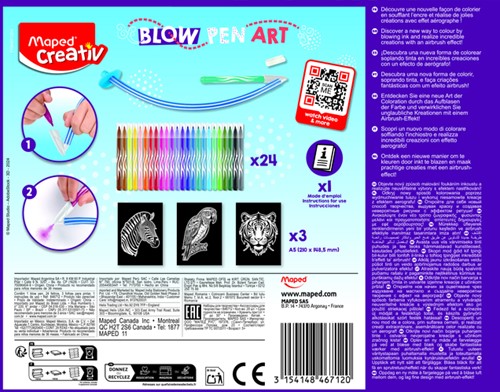 Blowpen Maped Creativ Art Creatief met 24 kleuren-3