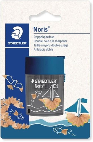 Puntenslijper Staedtler Noris 512 dubbel met opvangbak blauw-2