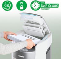 Papiervernietiger Leitz IQ OptiMax Autofeed 300 P4 snippers 4x10mm-2
