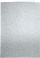 Correspondentiekaart Papicolor dubbel 105x148mm metallic zilver pak à 6 stuks