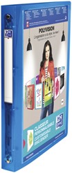 Presentatieringband Oxford Polyvision A4 4-rings O-mechaniek 30mm blauw