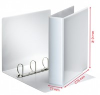 Presentatieringband Esselte Essentials panorama A4 4-rings D-mechaniek 77mm wit-3