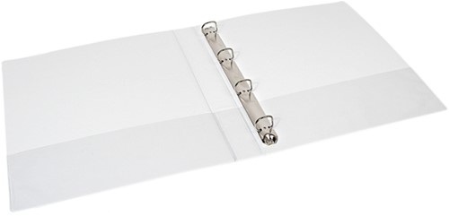Presentatieringband Quantore A4 Maxi 4-rings D-mech 44mm wit