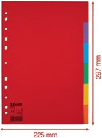 Tabbladen Esselte Economy A4 6-delig  karton 11-rings assorti-5