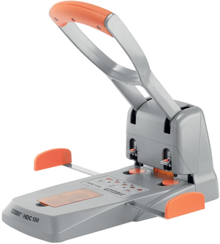 Perforator Rapid Supreme Heavy Duty HDC150/2 2-gaats 150 vel zilver/oranje