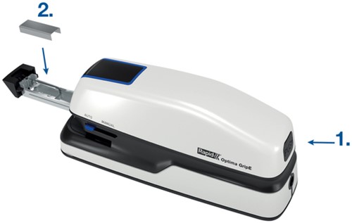 Nietmachine elektrisch Rapid Optima Grip 20vel zilver/zwart-3