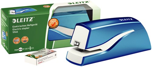 Nietmachine Leitz NeXXt WOW contactloos elektrisch 10 vel blauw-3