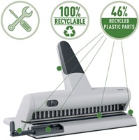 Perforator Leitz Heavy Duty Multi 5115 23-gaats zilver-6
