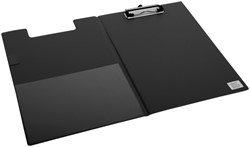 Klembordmap Quantore A4 staand zwart met 100mm klem + penlus
