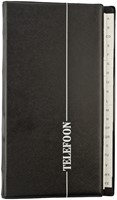 Telefoonalbum Kangaro 215x130mm A-Z 4-rings zwart