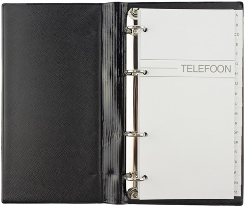 Telefoonalbum Kangaro 215x130mm A-Z 4-rings zwart-2