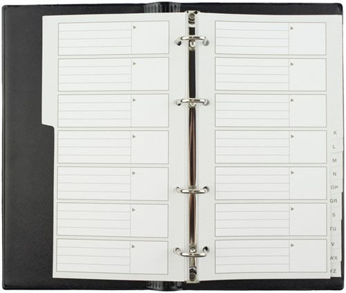 Telefoonalbum Kangaro 215x130mm A-Z 4-rings zwart-3