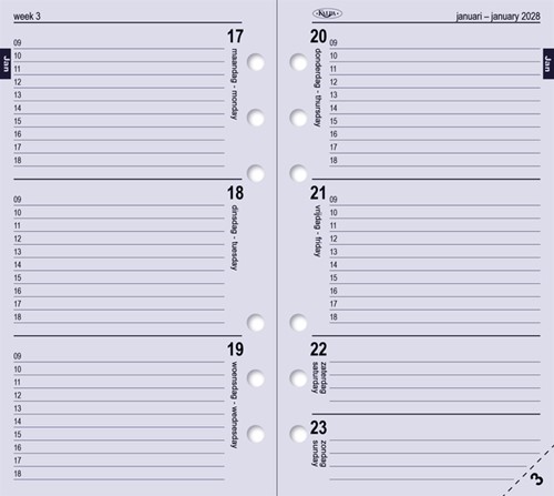 Organizer Kalpa Personal inclusief agenda 2026-2027 7dagen/2pagina's croco zwart-3