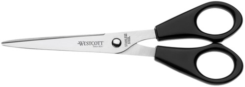 Kantoorschaar Westcott 155mm met kunststof grip rvs
