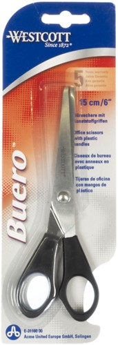 Kantoorschaar Westcott 155mm met kunststof grip rvs-2
