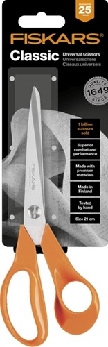 Schaar Fiskars Classic universeel 21cm oranje