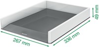 Brievenbak Leitz Wow A4 wit/grijs-1