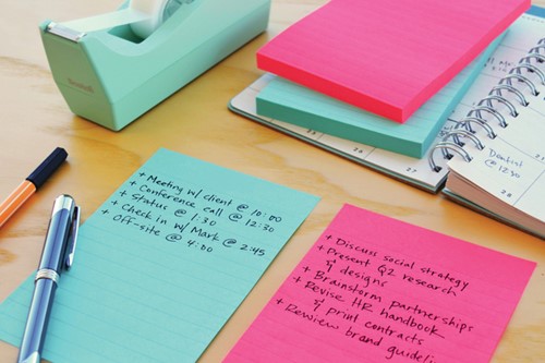 Memoblok Post-it 4690 Super Sticky 101x152mm lijn Bangkok 3 stuks-3