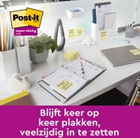 Memoblok Post-it 6920 Super Sticky 76x76mm geel-4