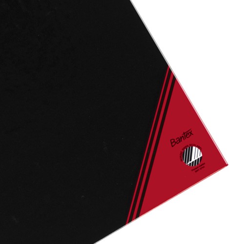 Notitieboek Bantex zwart/rood A5 lijn 70gr 96vel-2