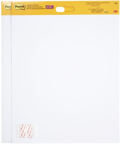 Meeting chart Post-it 566 Super Sticky 50.8x58.4cm wit incl Command bevestigingsstrip 2 stuks-3