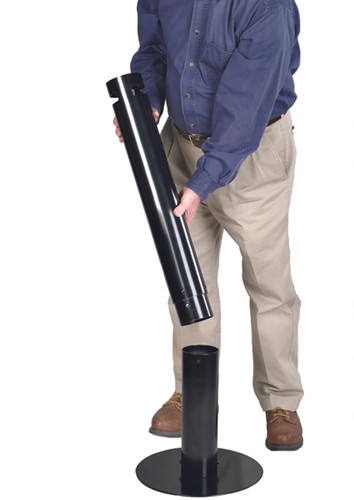 Asbak Rubbermaid Smokers' Pole vrijstaand zwart-3
