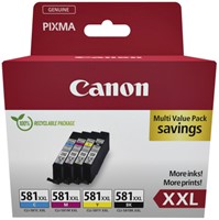 Inktcartridge Canon CLI-581XXL zwart + 3 kleuren
