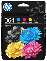 Inktcartridge HP N9J73AE 364 zwart + 3 kleuren