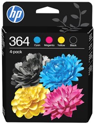 Inktcartridge HP N9J73AE 364 zwart + 3 kleuren