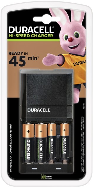 ijs Jaar Bewijzen Batterij oplader Duracell CEF27 + 2xAA +2xAAA bij Bergo