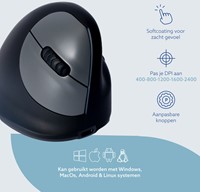 Ergonomisch muis R-Go HE Break Wireless Rechts L-2