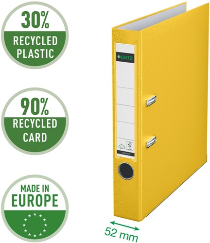 Ordner Leitz 1015 180° 50mm PP A4 geel-2