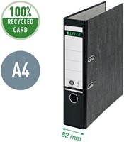 Ordner Leitz 1080 klassiek gewolkt 180° 80mm karton A4 zwart-7