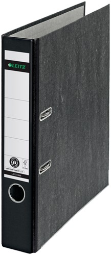 Ordner Leitz 1050 klassiek gewolkt 180° 50mm karton A4 zwart-2