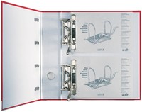 Giro-bank ordner Leitz A4 met dubbele mechaniek 80mm PP rood-3