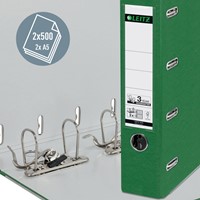 Giro-/bank ordner Leitz A4 met dubbele mechaniek 80mm PP groen-2