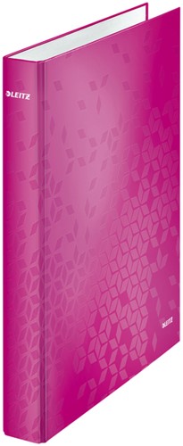 Ringband Leitz WOW A4 maxi 2-rings D-mechaniek 40mm roze-2