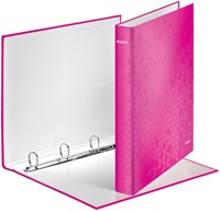 Ringband Leitz WOW A4 maxi 4-rings D-mechaniek 40mm roze-2