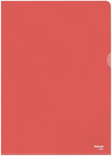 Insteekmap L-model Esselte standaard A4 0.11mm PP rood 100 stuks