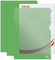 Insteekmap L-model Esselte standaard A4 0.11mm PP groen 100 stuks-5
