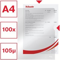 Insteekmap L-model Esselte standaard copy safe 0.11mm PP A4 glashelder 100 stuks-3