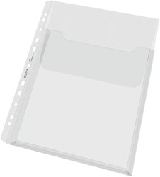 Harmonica showtas Leitz Premium met bovenklep copy safe PP A4  glashelder 5 stuks