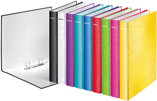 Ringband Leitz WOW A4 maxi 4-rings D-mechaniek 40mm geel-3