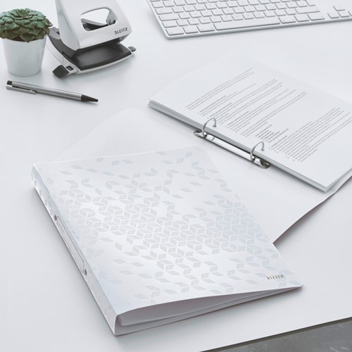 Ringband Leitz WOW A4 2-rings O-mechaniek 25mm PP wit-2