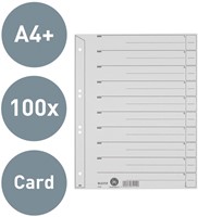 Scheidingsbladen Leitz A4 karton 200gr 6-gaats grijs 100 stuks-4