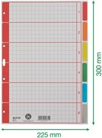Tabbladen Leitz 4-gaats 4350 6-delig grijs karton-5