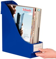 Tijdschriftencassette Leitz extra breed blauw-2