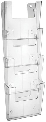 Folderhouder Europel 4 x A4 wand staand koppelbaar transparant-2