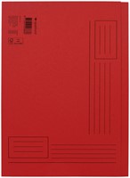 Vouwmap Quantore A4 ongelijke zijde 320gr rood