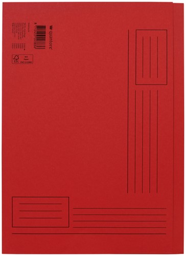 Vouwmap Quantore A4 ongelijke zijde 320gr rood